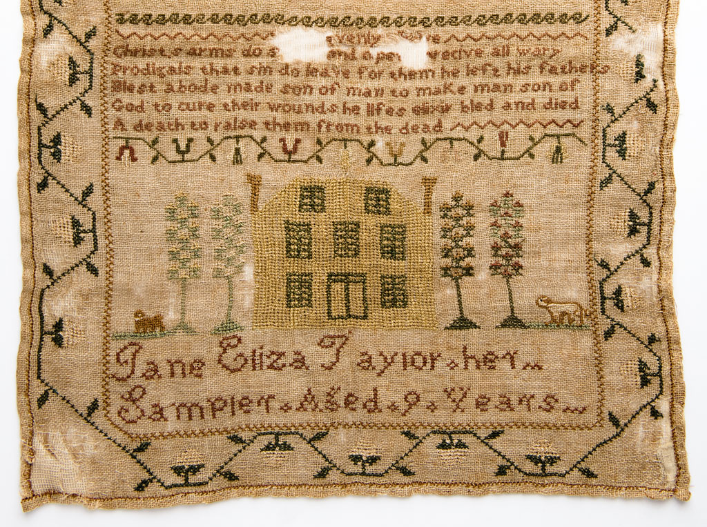 Needlework sampler, 1813 - Made by Jane Eliza Taylor 
